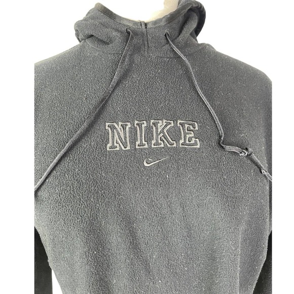 Vintage Nike Cropped Hoodie, Y2k Nike Streetwear, Reworked Nike Crop Sweater - Picture 7 of 8